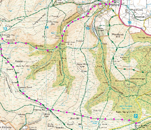 Quantock Map.